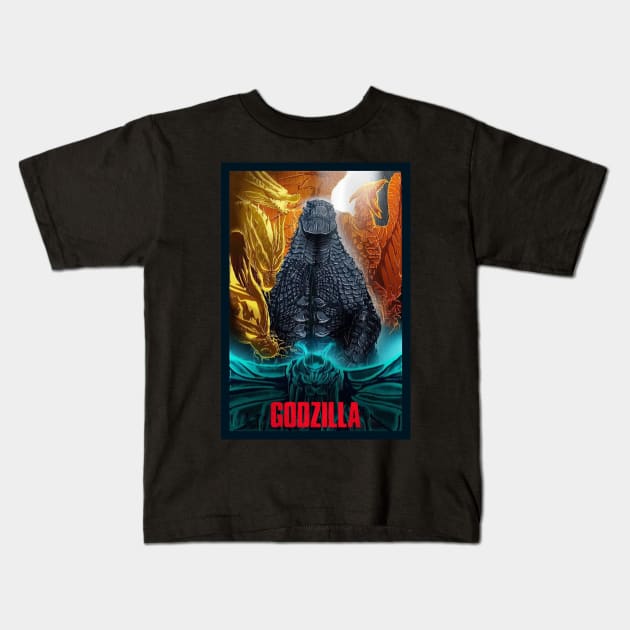 godzilla Kids T-Shirt by naslineas